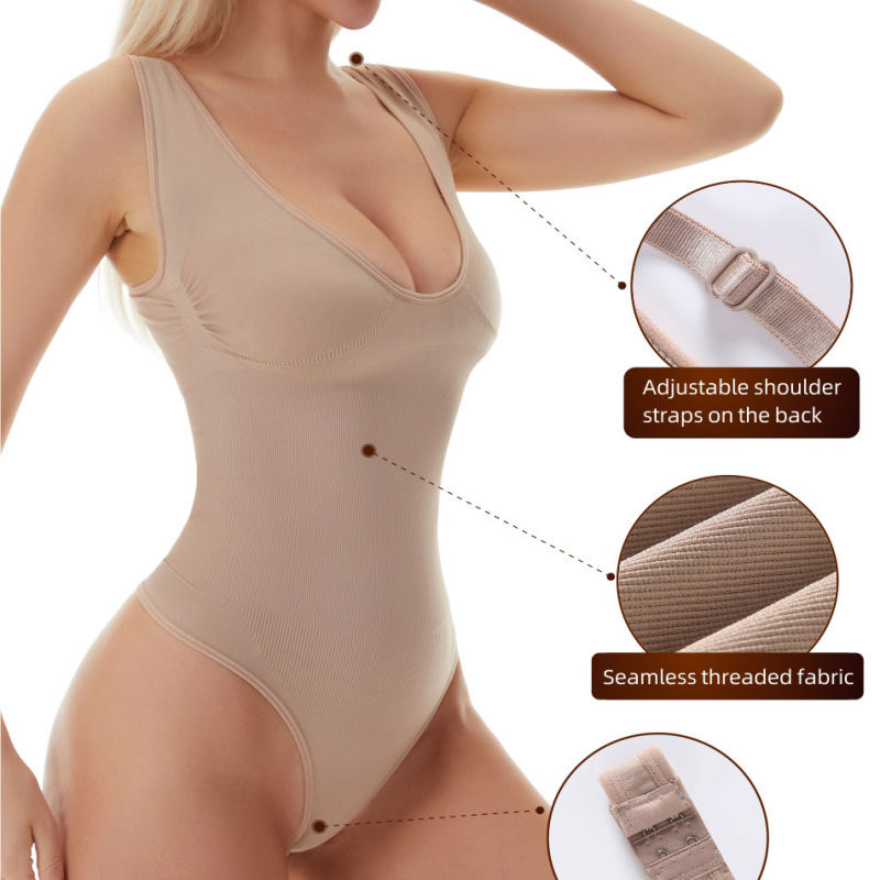 Ss-border Women's Shapewear, Slimming Waist And Abdomen, Lifting Buttocks, Body-shaping Tank Top, Thong Undergarment, Plus Size, Sexy