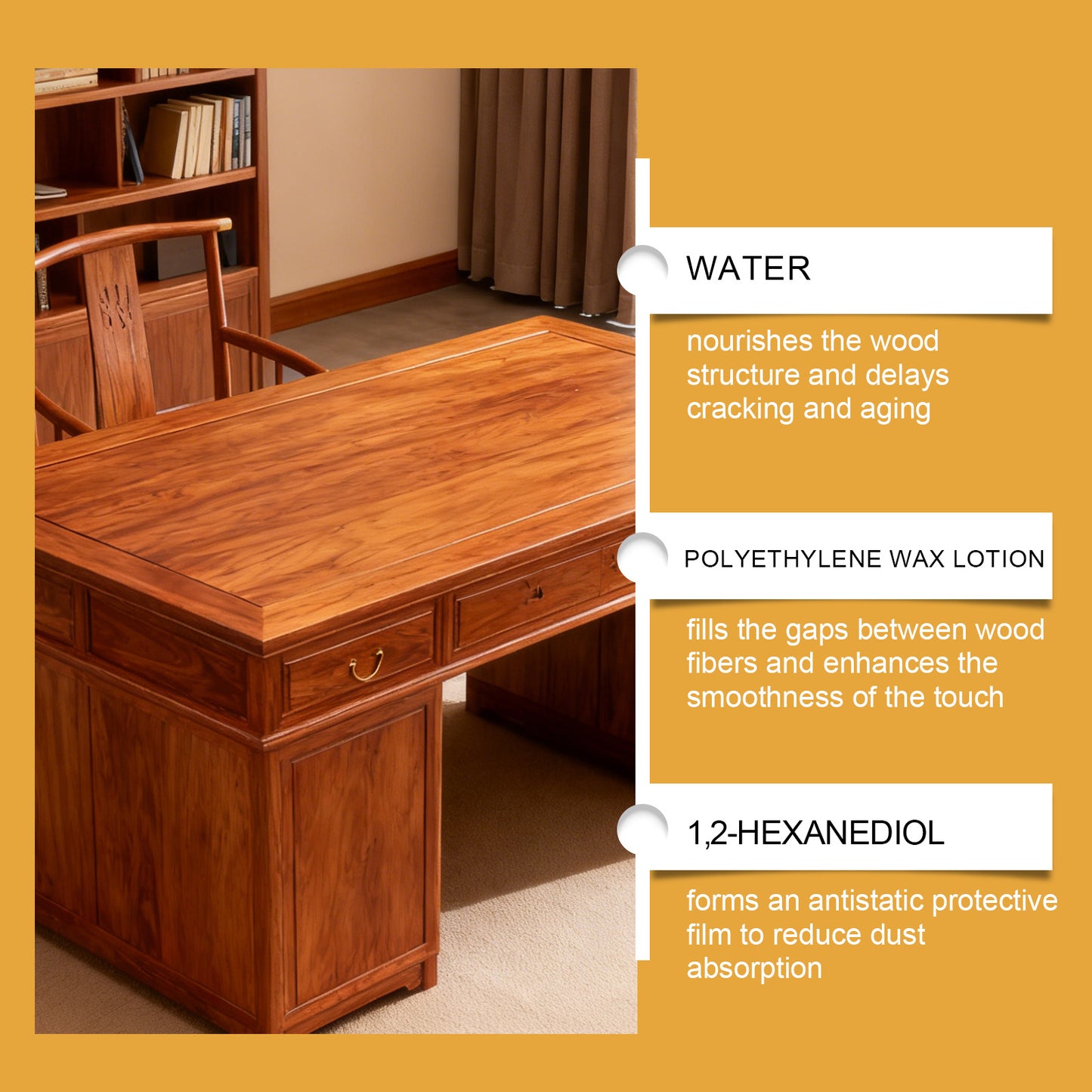 Wood Finish Brightener And Anti Cracking Care Agent