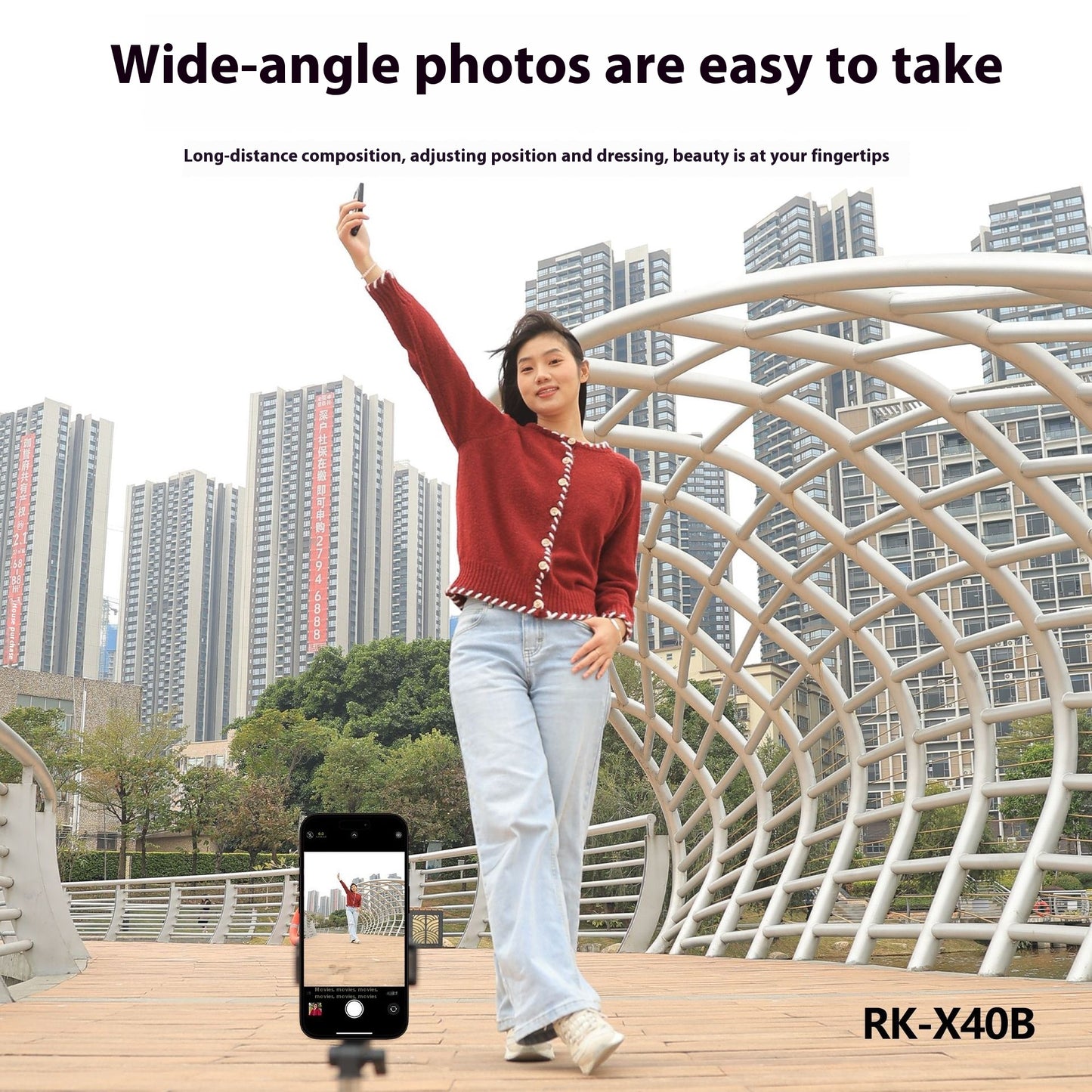 Magnetic Wireless Charging Mobile Phone Selfie Multi-monitoring Device