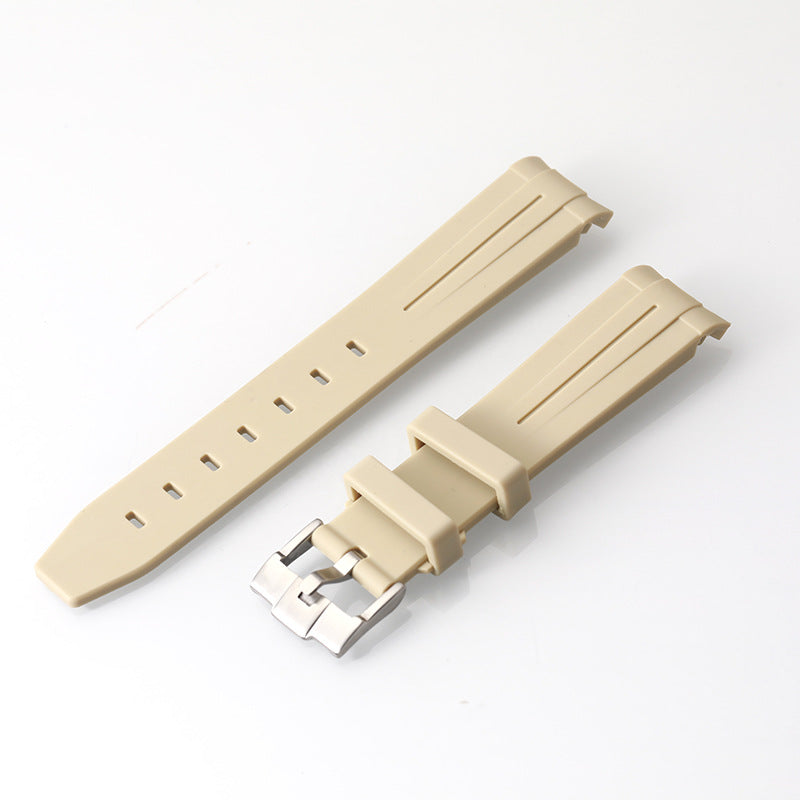 Curved Silicone Smart Watch Strap