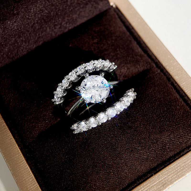 Threepiece Office Lady Set Luxurious European And American Style Rings