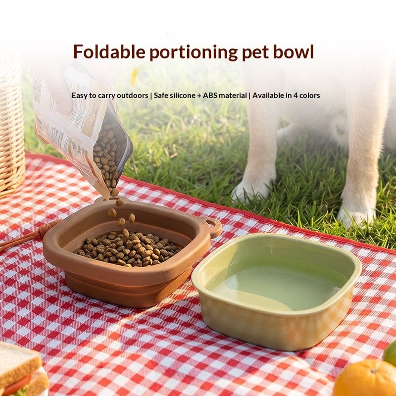 Silicone Foldable Pet Bowl Portable For Outdoor Use