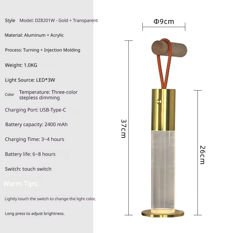 Affordable Luxury Portable Wireless Handheld Charging Desk Lamp