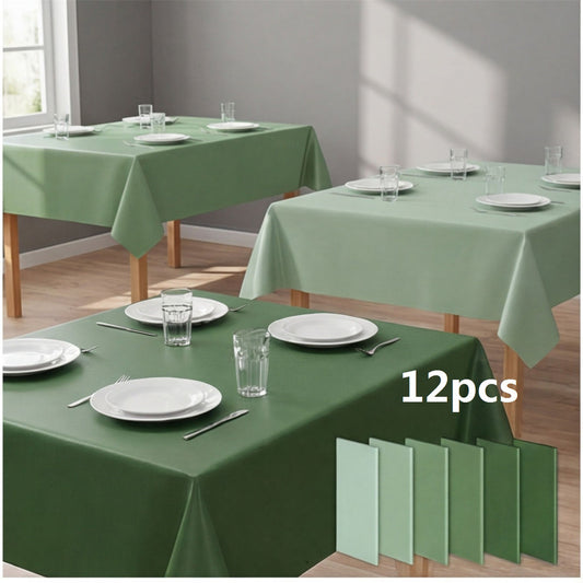 12-Piece Tablecloth Set, 137x274 Cm In 4 Colors – For Celebration Decorations – Party Supplies