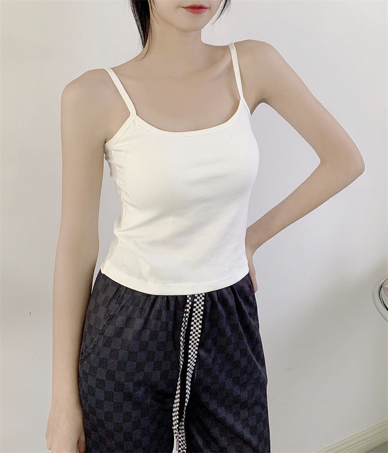 Pure Cotton Beauty Back All-matching Girlish Chest-wrapped Vest
