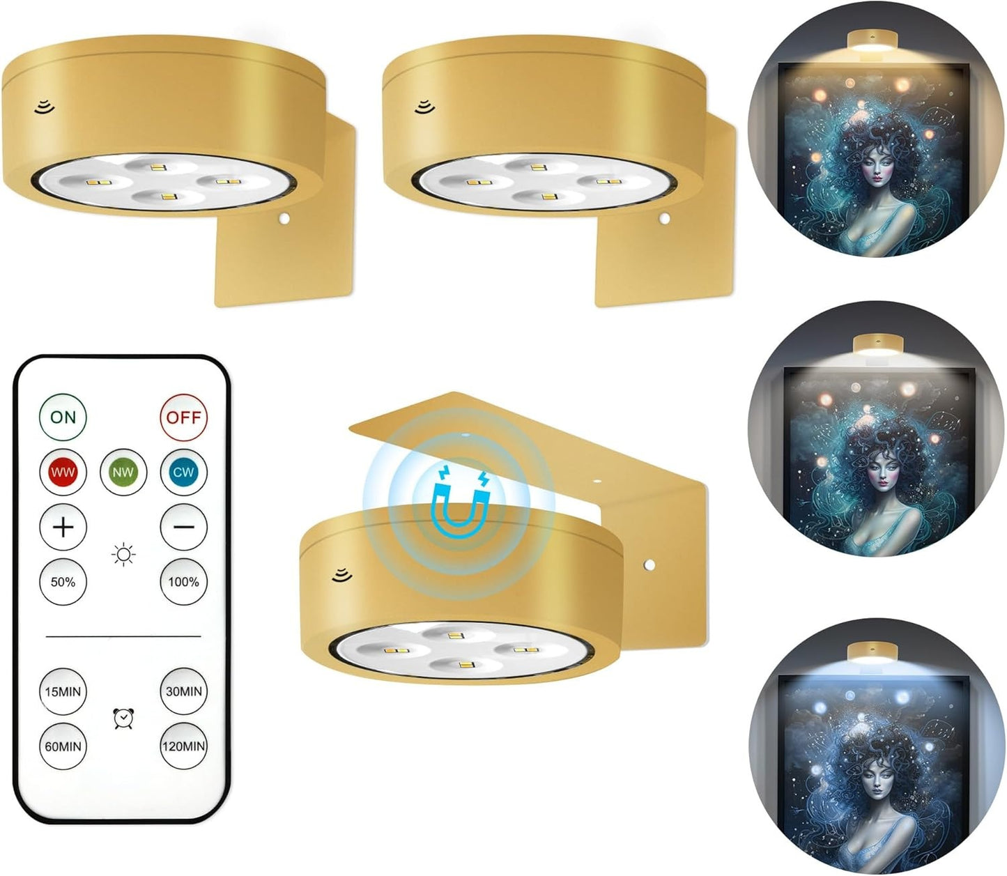 Color-Adjustable RGB Wardrobe Charging Remote-Controlled Night Light