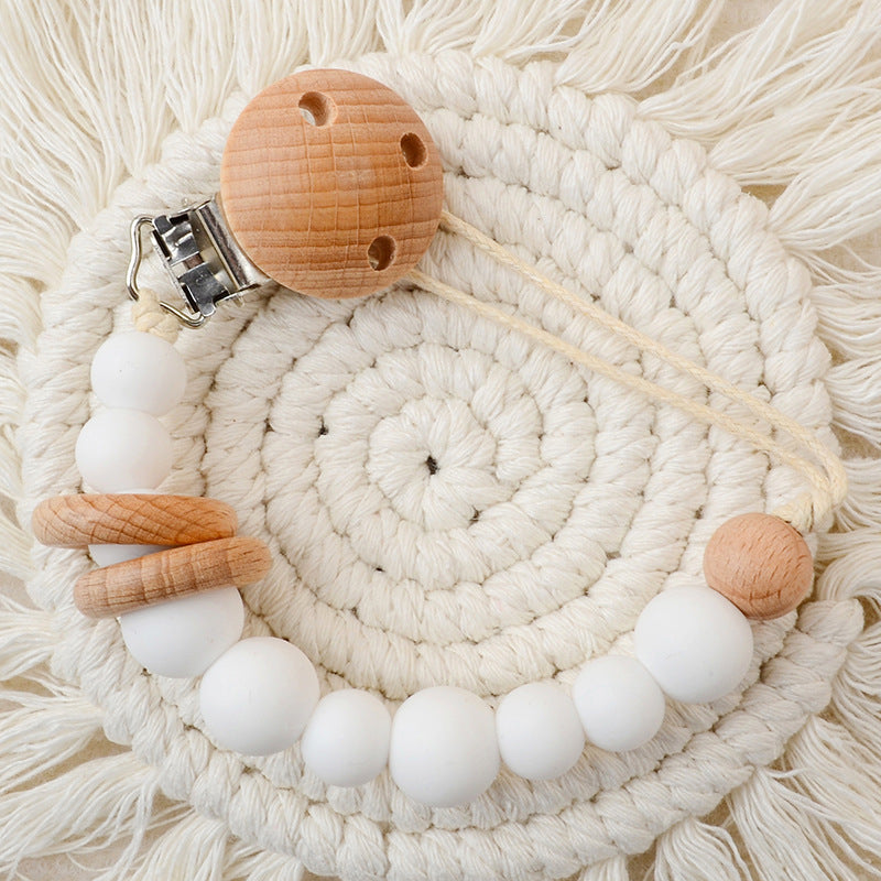 Baby Supplies Creative Baby Silicone Beads Teething Chewable Pacifier Chain Anti-Lost Strap