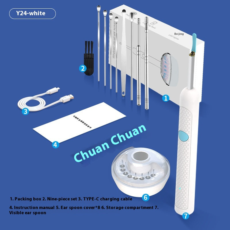 Visual Earpick With Charging Base HD Intelligent Luminous