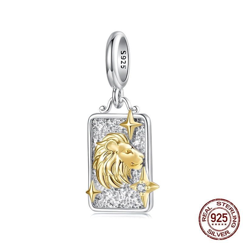 S925 Sterling Silver Twelve Constellation Pendant Ornaments Accessories