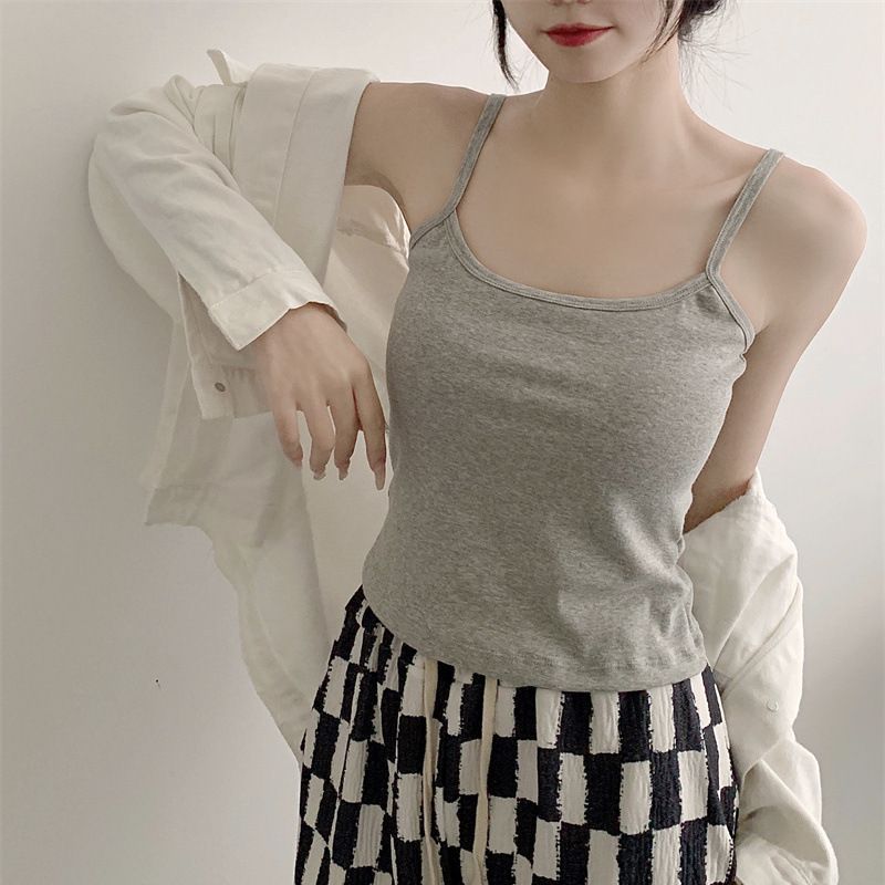 Pure Cotton Beauty Back All-matching Girlish Chest-wrapped Vest
