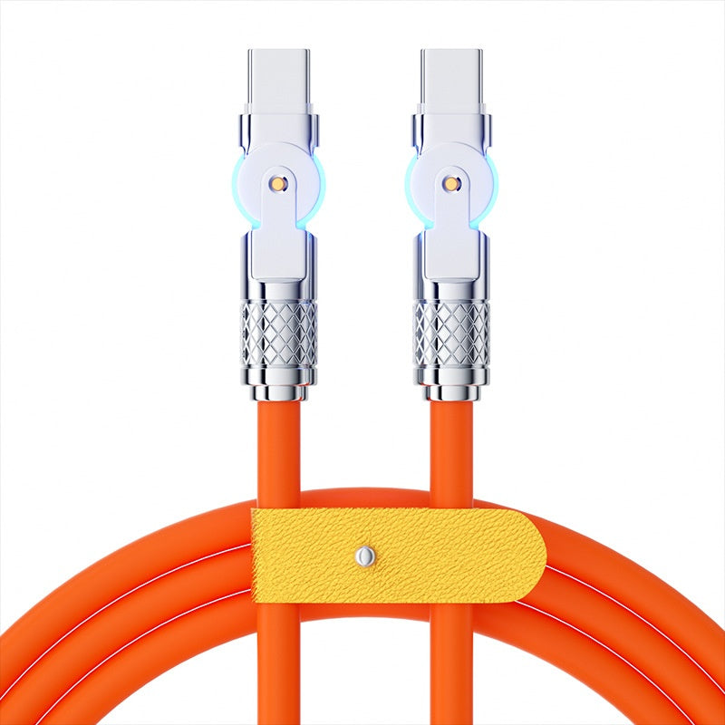 Gaming Dual-bend Rotating PD Fast-charging Data Cable
