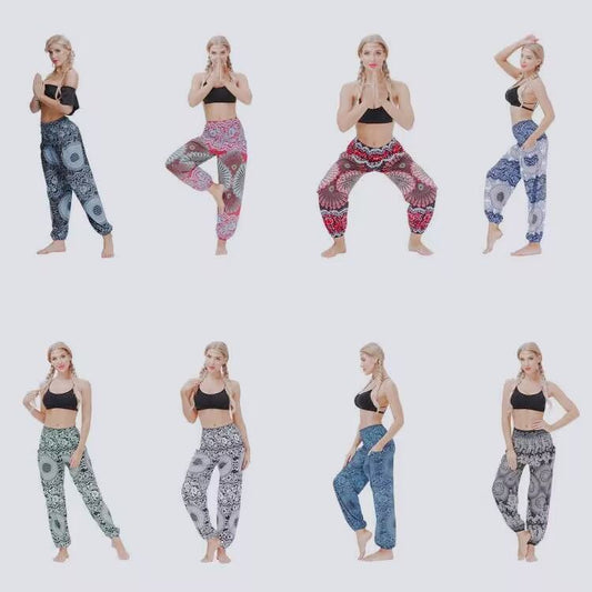 Printed Pop Ethnic Style Casual Women's Yoga Pants