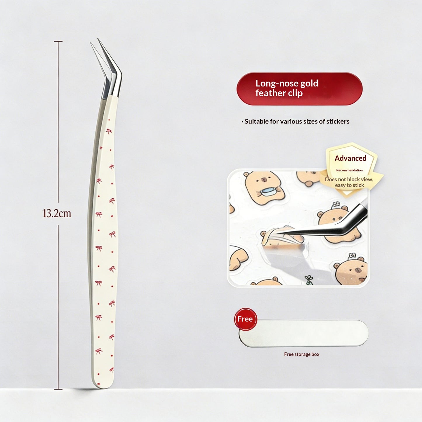 Tweezers Planner Accessories And Creative Stationery Tool Golden Feather Clip