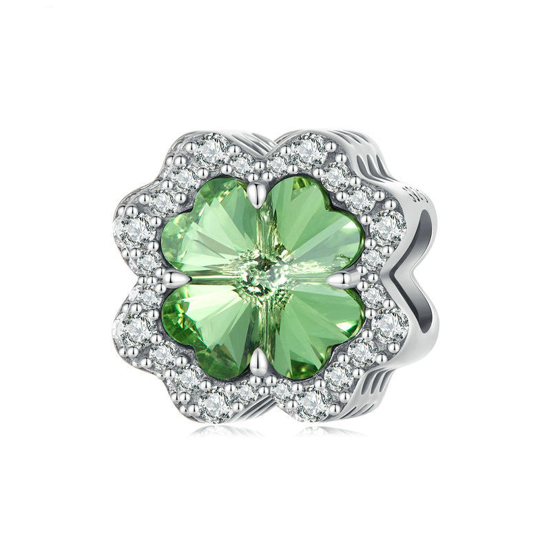 Lucky Four-leaf Clover Bead Set For DIY S925 Sterling Silver Bracelet Accessories