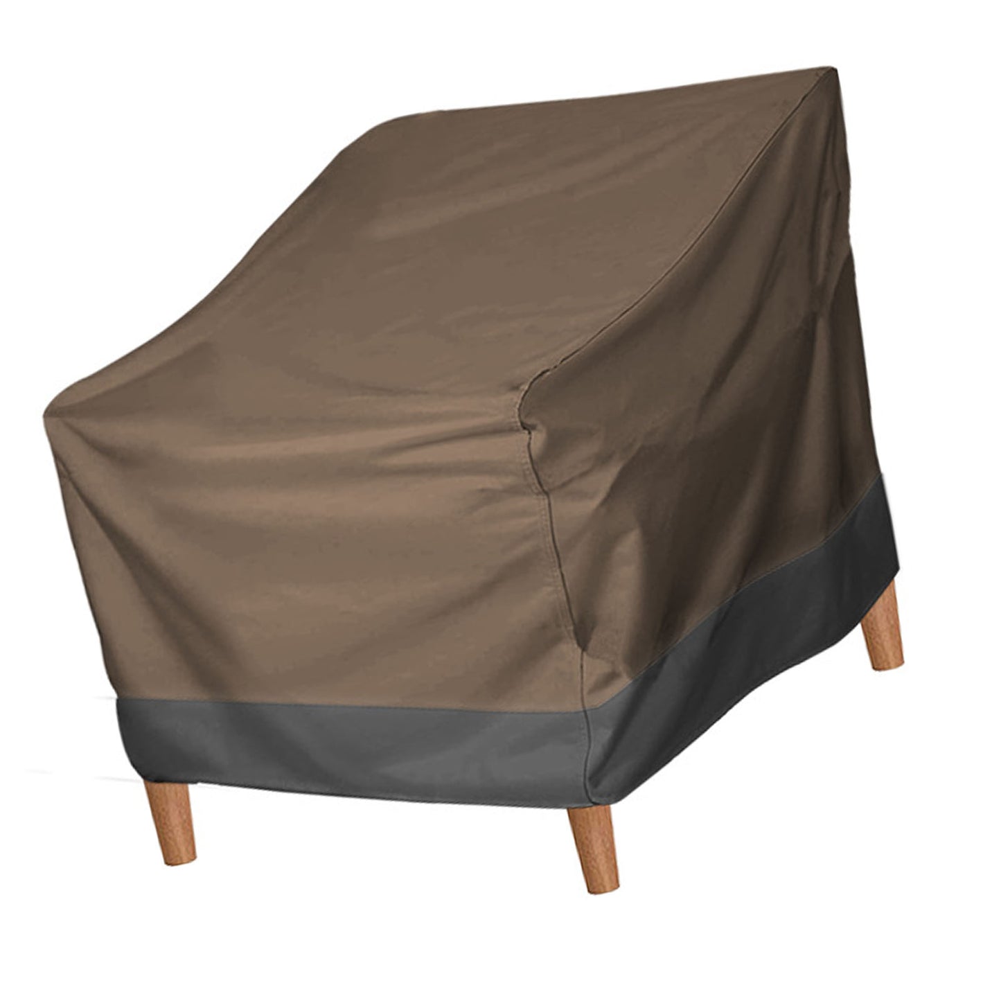 Patio Chair Cover Oxford Cloth Water Resistant Silver Coating Outdoor Furniture Cover For Home Lawn Patio Garden Coffee Black 190T