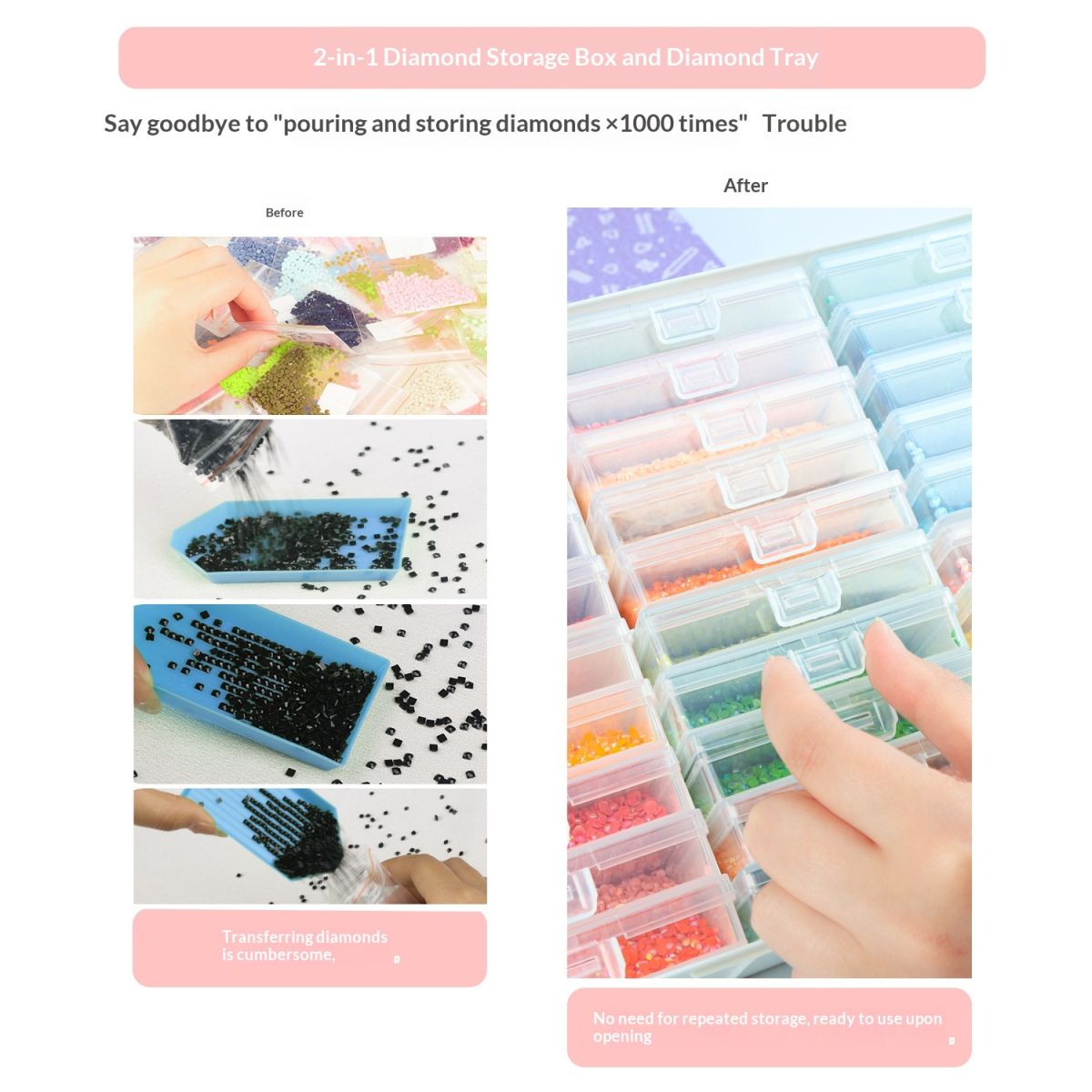 Diamond Painting Drill Boxes Drill Trays And Tools