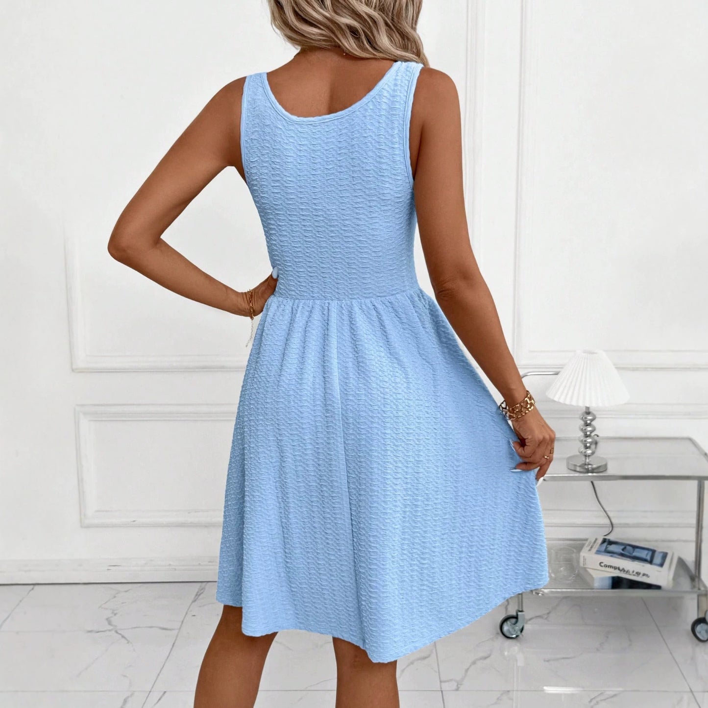 Womens Fashion Sleeveless Vest Dress