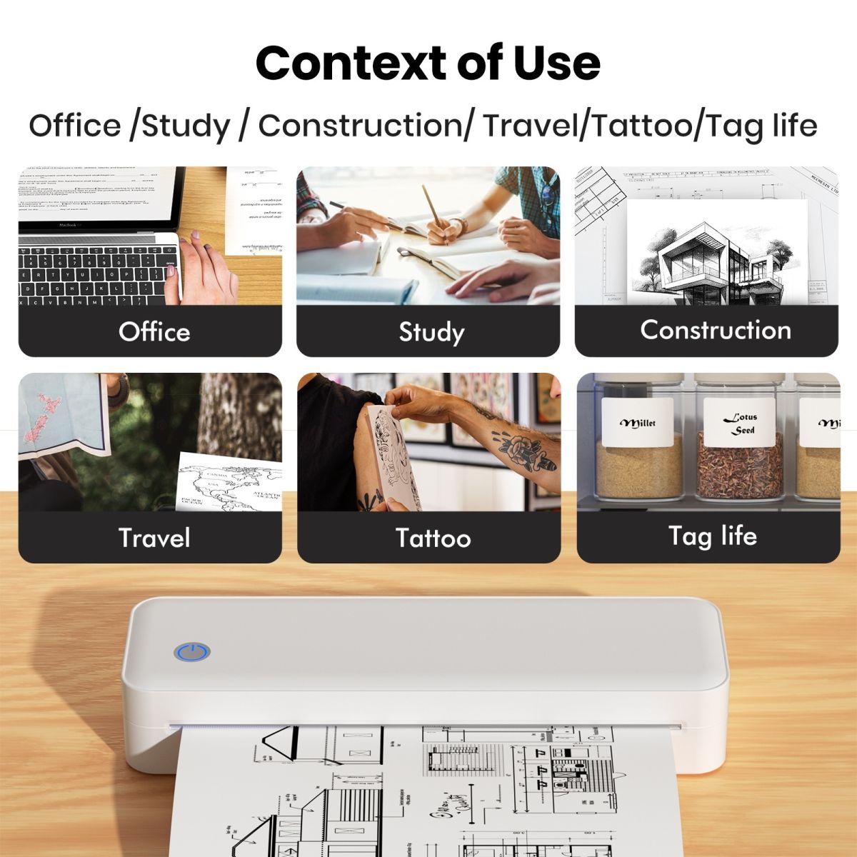 Home Thermal Wireless Bluetooth Smart Portable Printer
