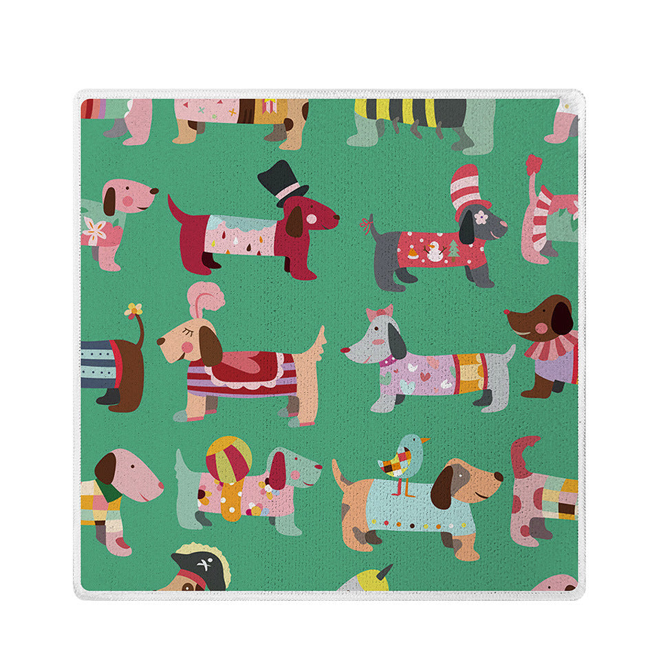 Printed Microfiber Kitchen Cleaning Cloth Small Square Towel