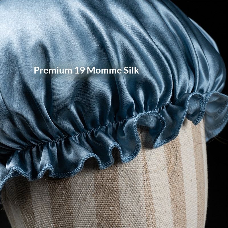 Lace-trimmed Silk Hair Cap For Women