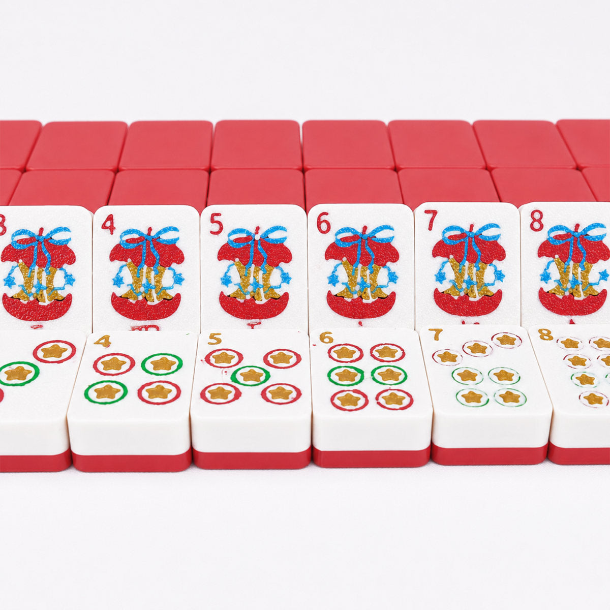 Mini Christmas Mahjong Set, Portable Travel Mahjong Tiles With Christmas Holiday Pattern, Family Table Game With Storage Box, Novelty Christmas Gift