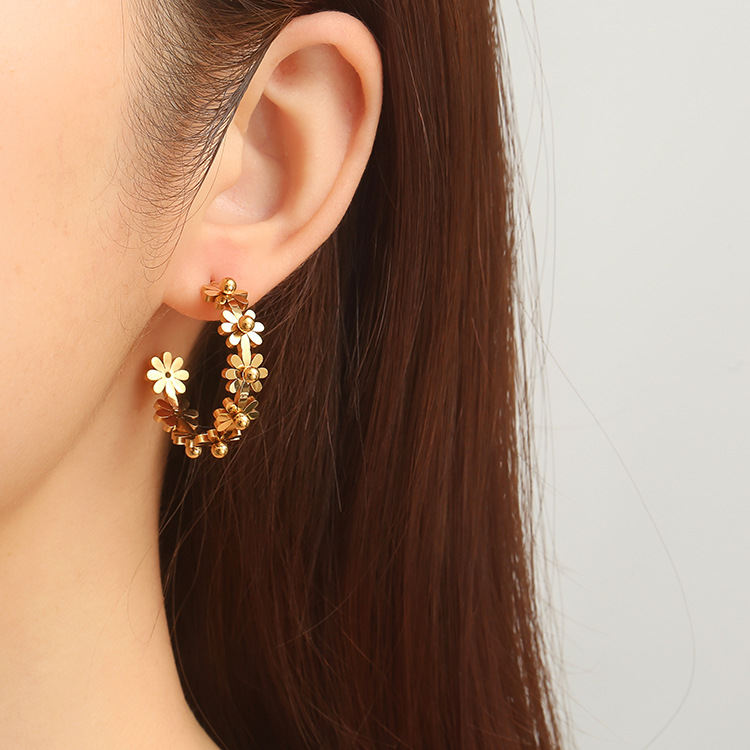 Flower Special Interest Light Luxury Versatile Accessories New Earrings