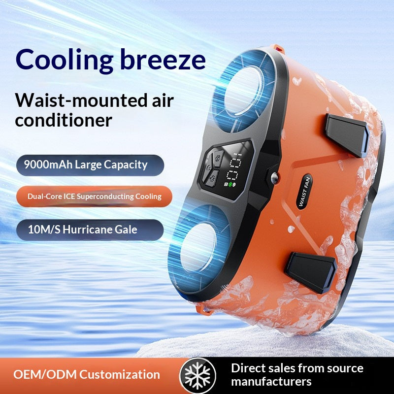 New Cooling USB-Charged Turbo High-Wind-Force Outdoor Portable Neck-Mounted Fan