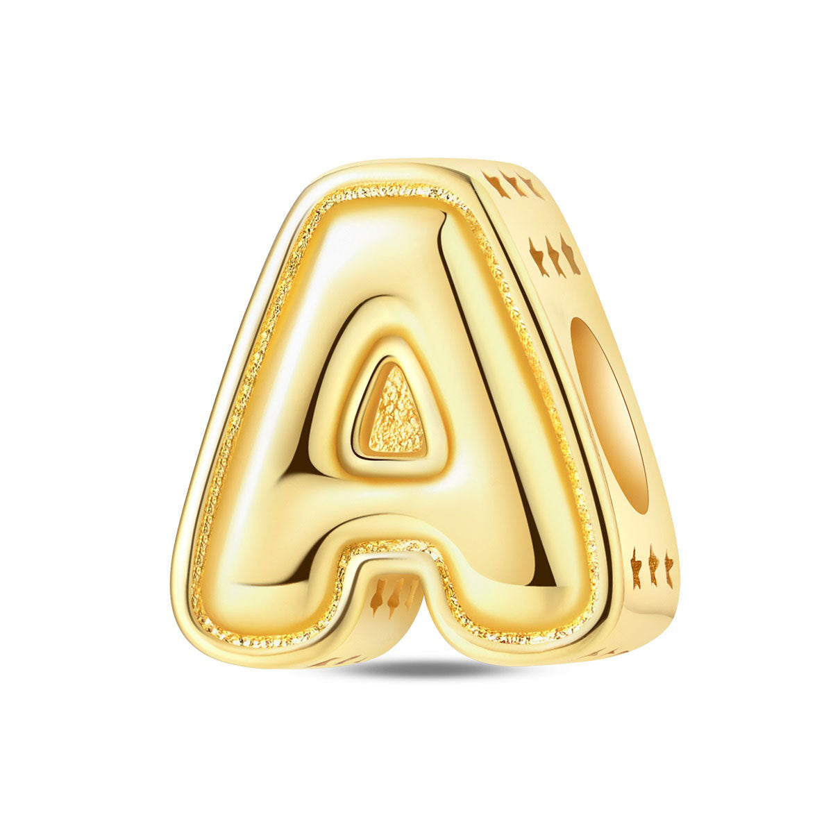 Gold-plated Copper DIY Bracelet Bead Accessories With English Letters