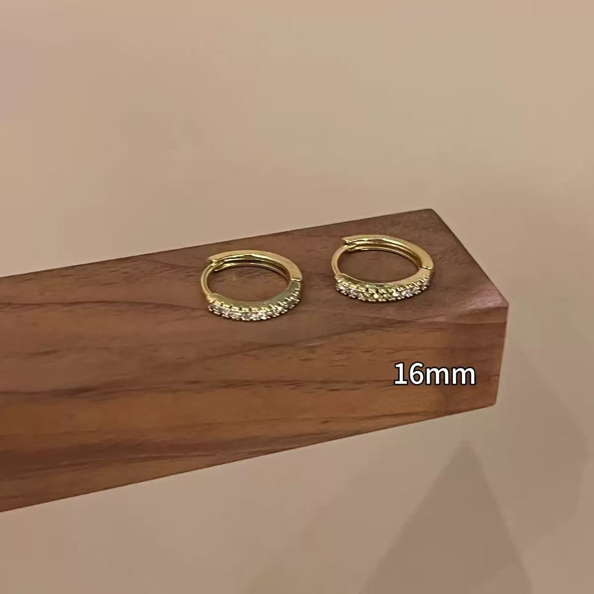 Korean-style Micro-paved Diamond Earrings Minimalist