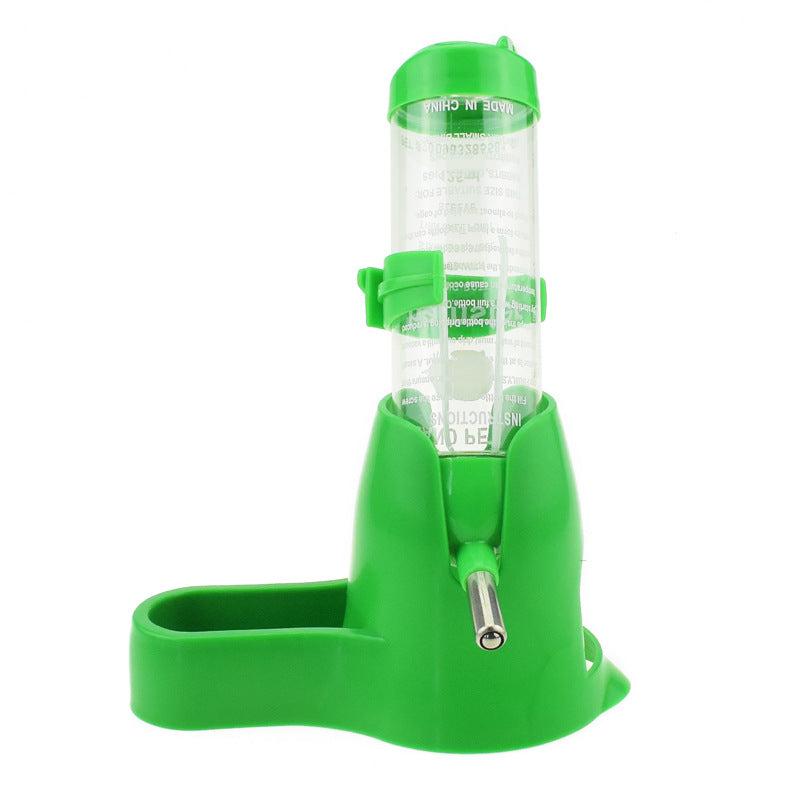 Small Pet Water Bottle Kettle Plastic Water Fountain Totoro Hedgehog Cooling House Tableware Bracket Food Basin Two-in-one