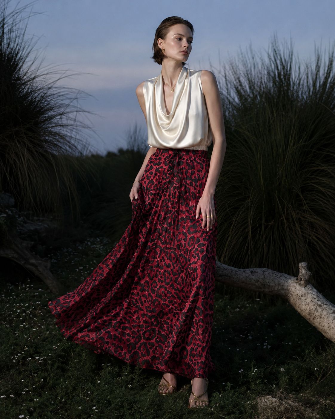 Womens Fashion Loose-Fit Sexy Printed Dress