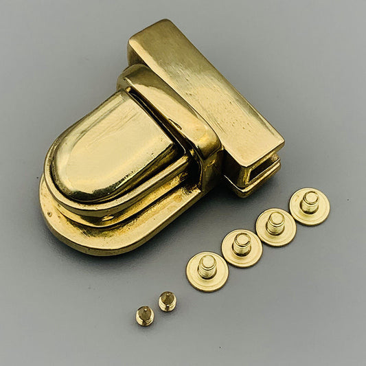 Brass Mortise Lock DIY Handmade Backpack Schoolbag Accessories