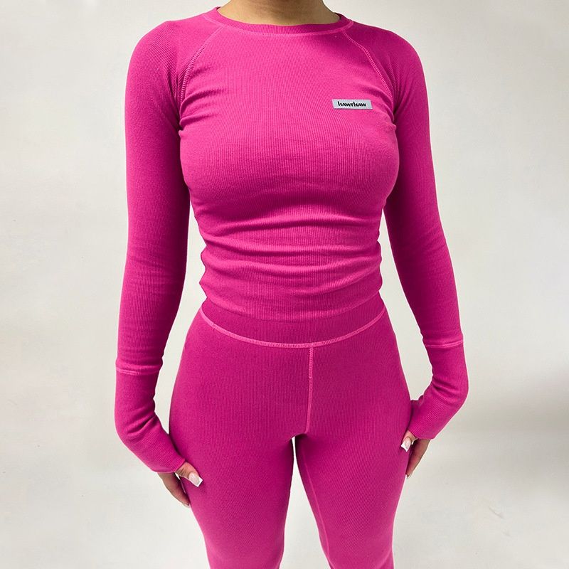 Women's Clothing Slim Long Sleeve Top Yoga Suit