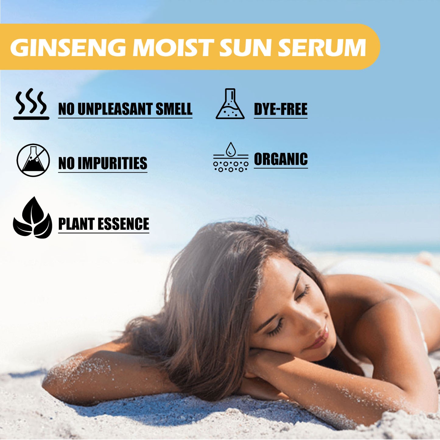 Jaysuing Ginseng Moisturizing And Protective Essence, Natural Makeup Moisturizing Refreshing And Protecting Against Ultraviolet Light Essence