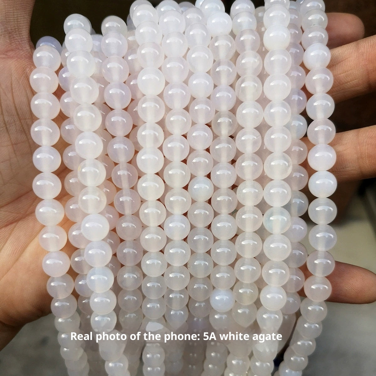White Chalcedony DIY Accessories With Agate Beads