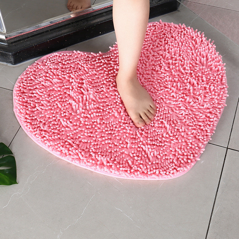 Chenille Bathroom Bath Mat With Water-absorbing And Non-slip Properties