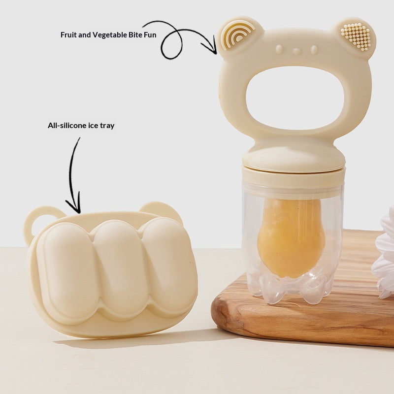 Baby Bear Food-Grade Silicone Fruit And Vegetable Scrubber