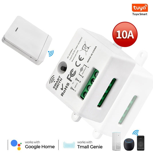 WiFi 433 MHz Mini Smart Switch TUYA Single Live And Neutral Wire