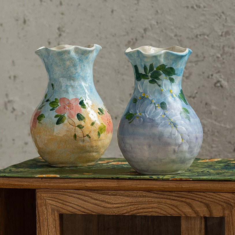 Ceramic Vase Ornament For Flower Arrangements Artificial Flowers High-end Luxurious Decor