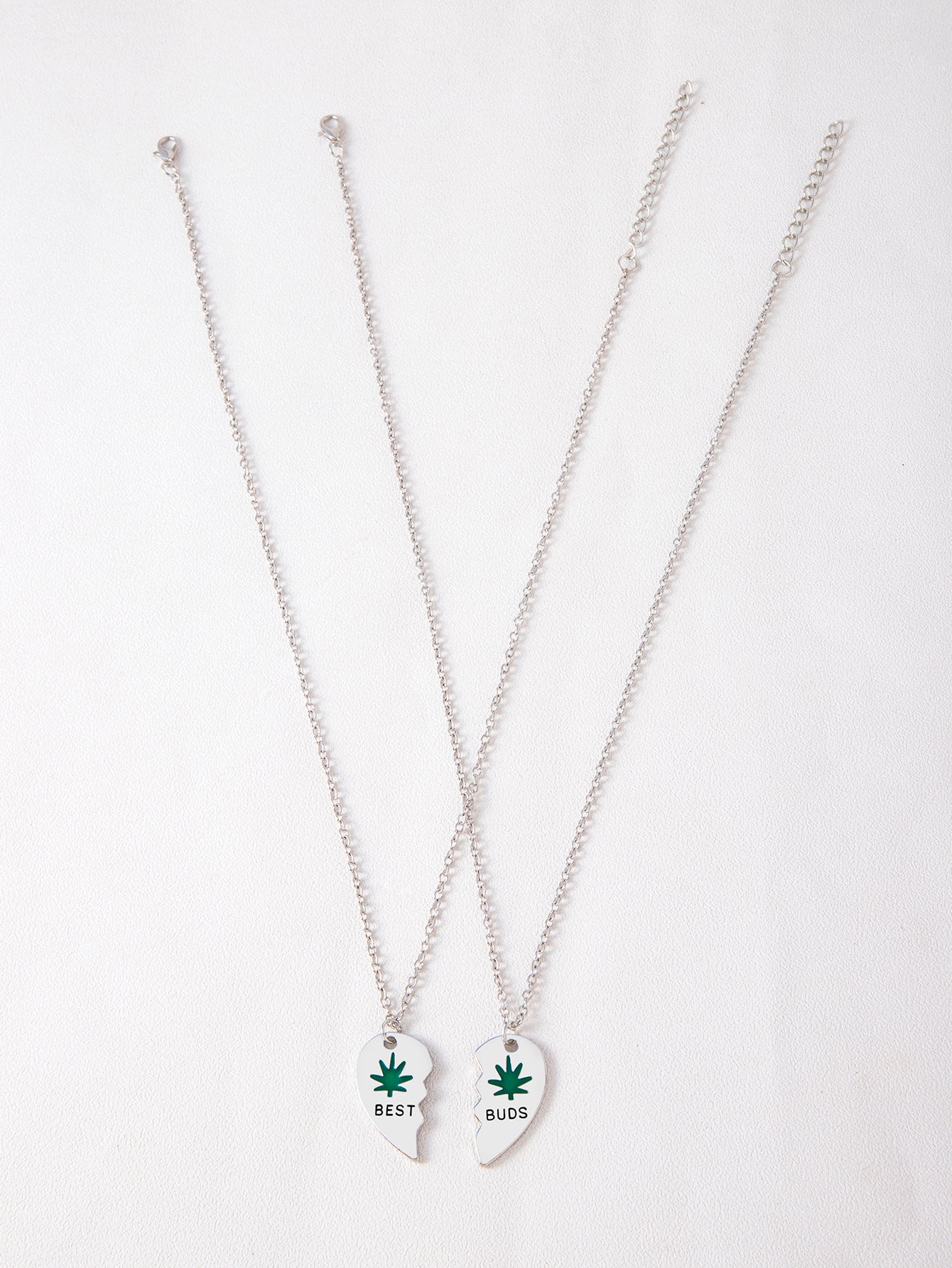 Leaves Best Friend Heart Pendant Necklace