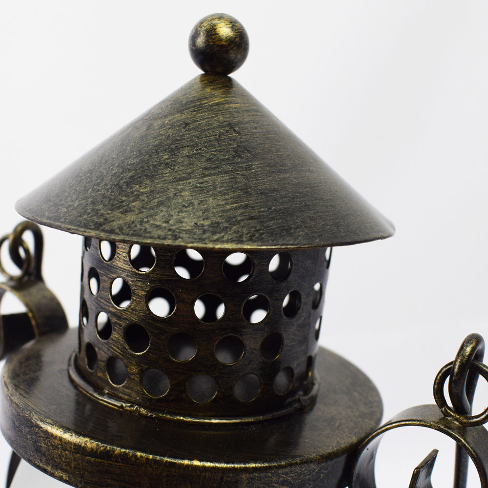 Solar-Powered Wrought-Iron Garden Decorative Night Light Outdoor Courtyard Lamp