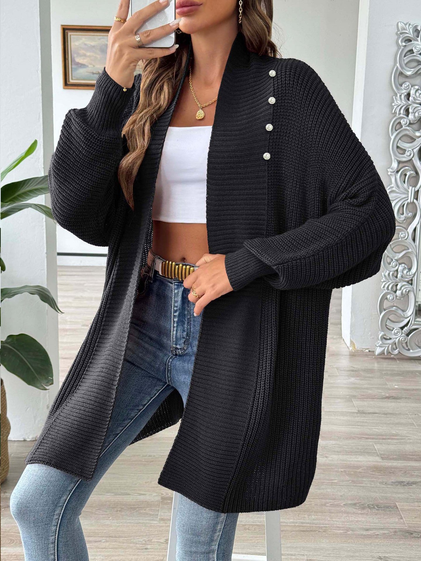 Women's Simple Fashion Loose Sweater Coat