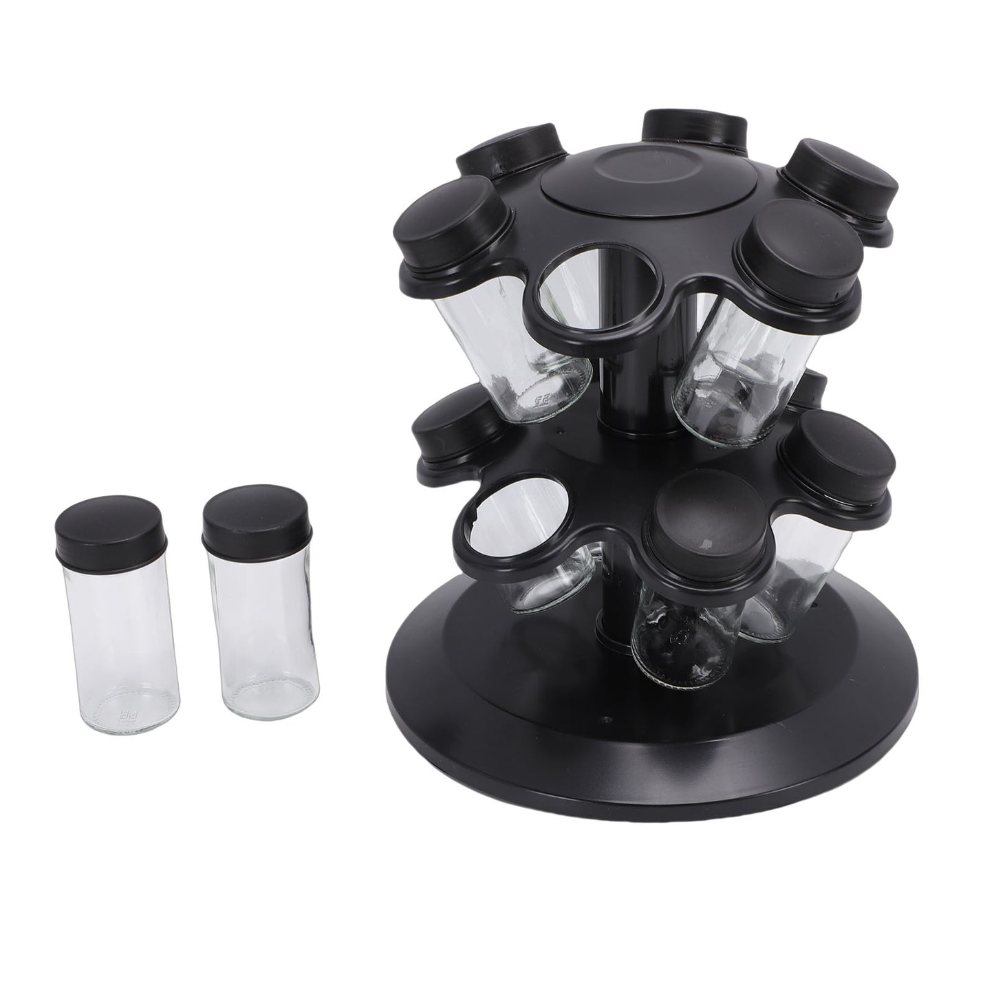Revolving Countertop Seasoning Bottle Rack Organizer Kitchen Rotating Seasoning Jar Rack Condiment Holder Shelf