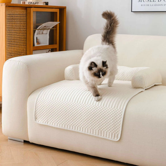 Summer Cooling Ice Silk Pet Bed Mat For Dogs And Cats, Scratch-Resistant Sofa Cover Protector, Non-Slip Floor Cushion With Anti-Slip Bottom