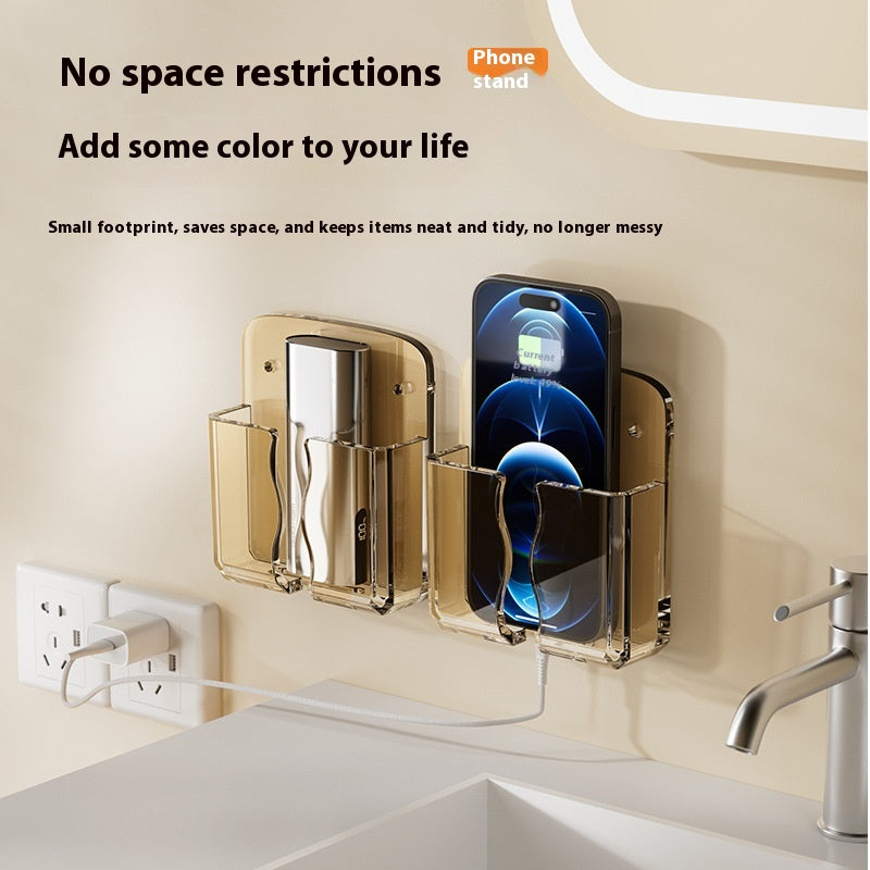 Adhesive Mobile Charging Bracket Bedroom No Punching On Walls