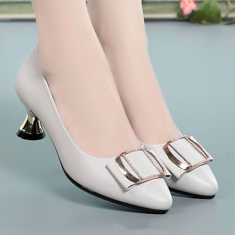 New-style Genuine Leather Low-cut Comfortable Versatile Work Shoes For Spring And Autumn
