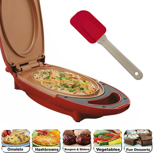 Kitchen Ceramic Non Stick Copper Infused Healthy No Oil Grill Omelette Maker C