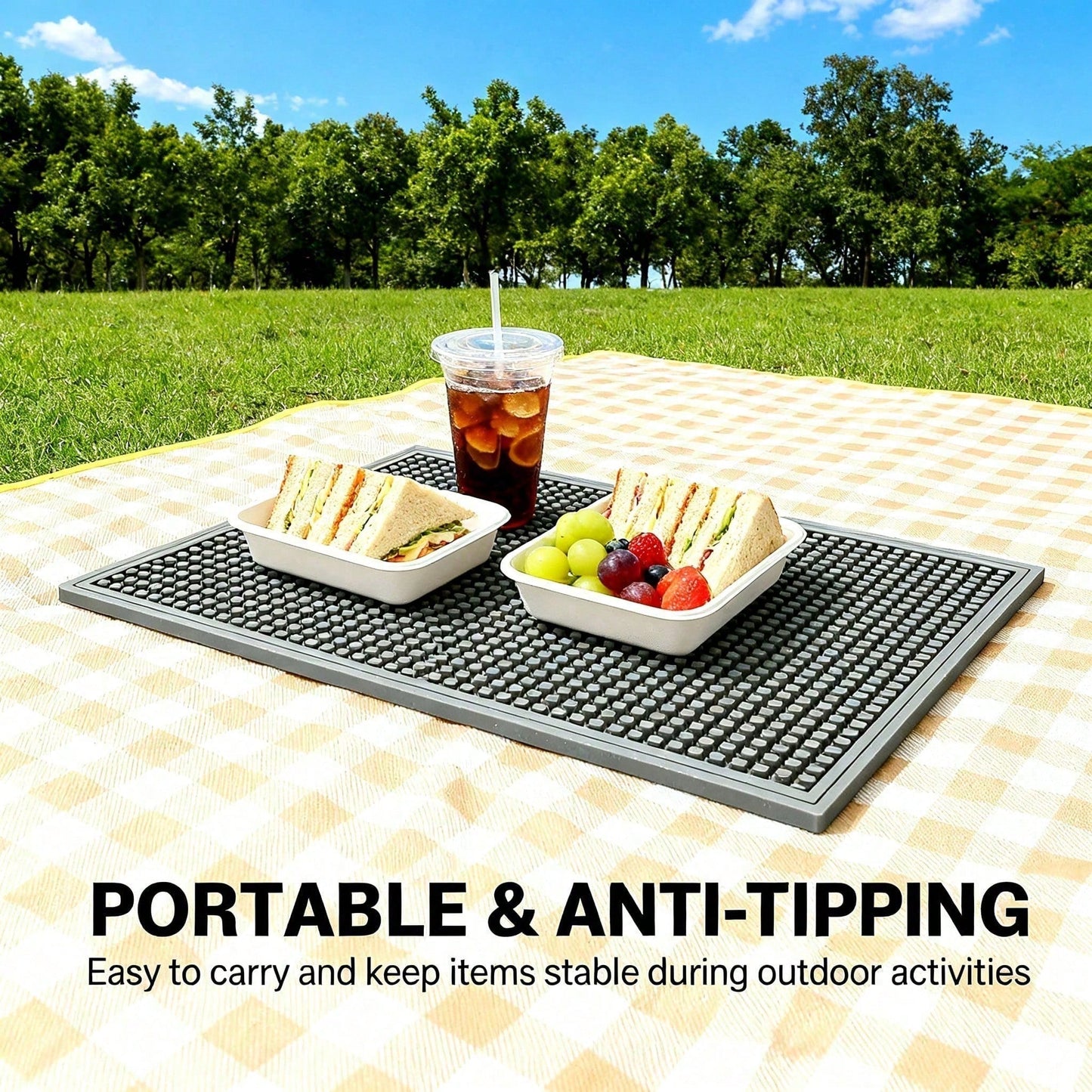 Set Of 2 18x12 Inch Heat Resistant Rubber Drying Mats, Multi Purpose Dish Draining Pads For Kitchen Countertops.