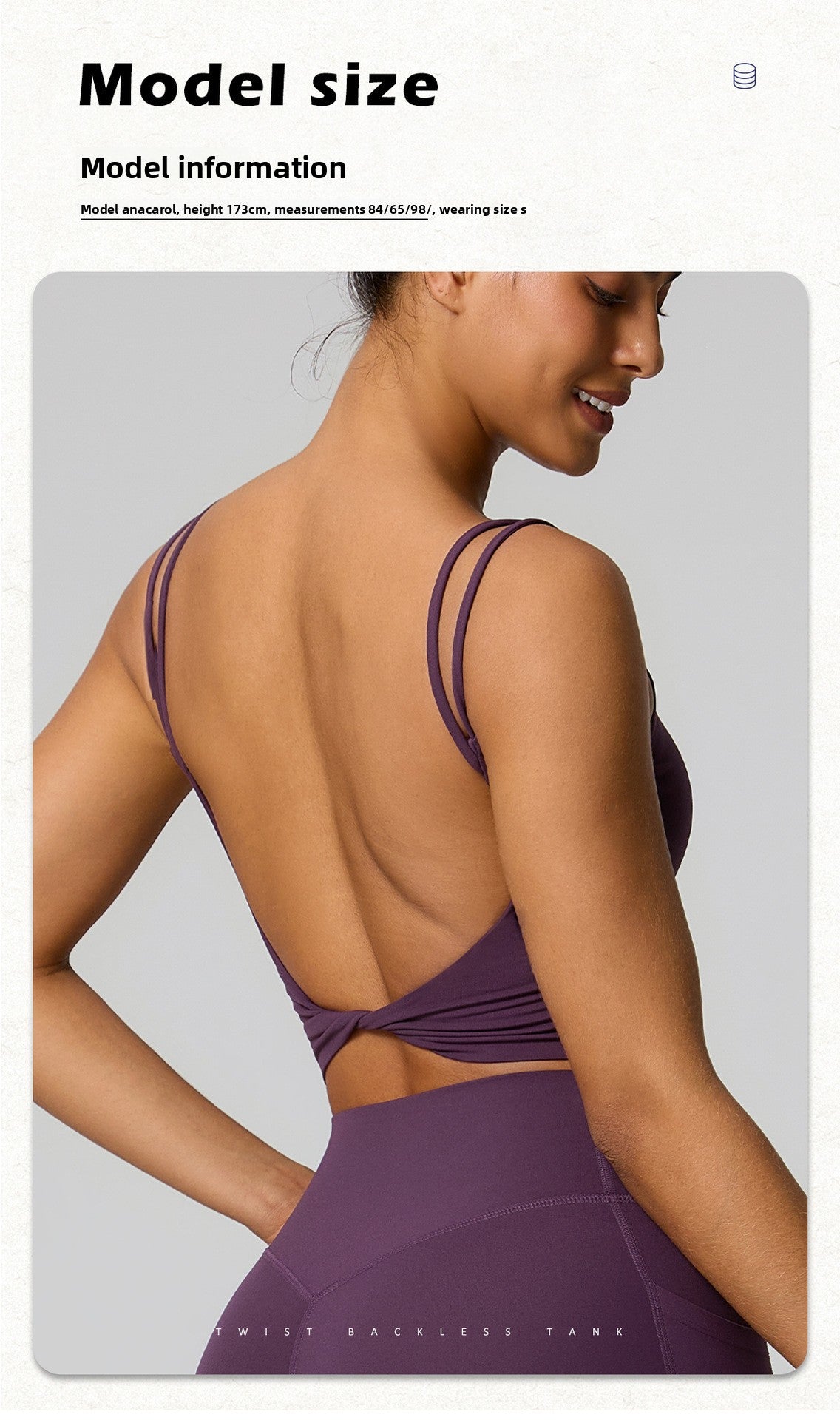 Sling Yoga Top With Open Back, Shockproof Sports Bra For Running, Fitness And Workout