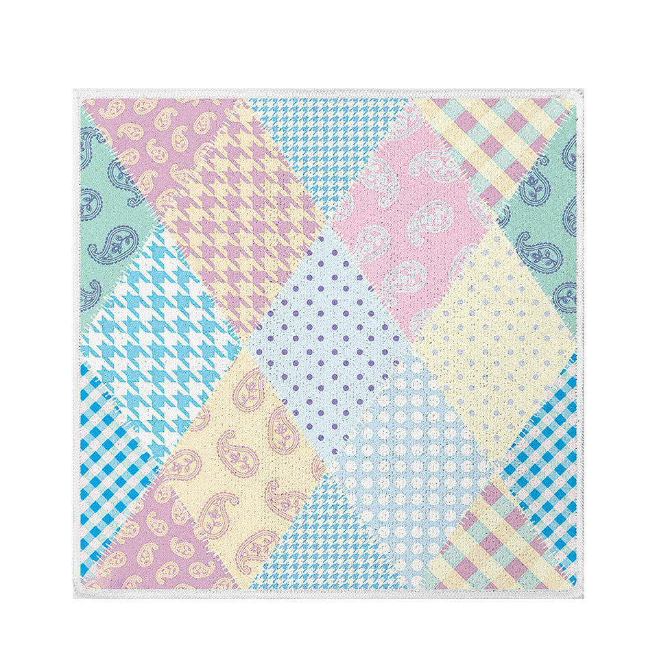 Printed Microfiber Kitchen Cleaning Cloth Small Square Towel